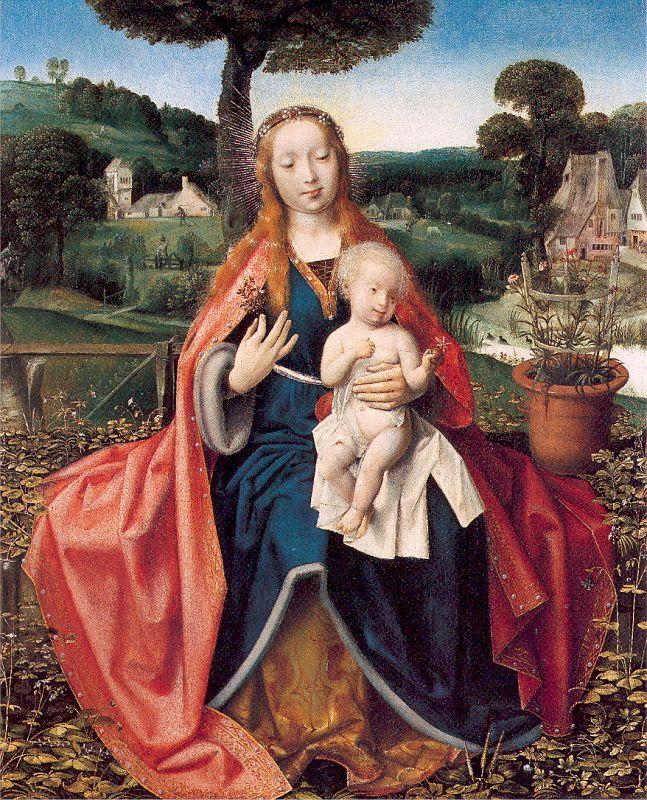PROVOST, Jan The Virgin and Child in a Landscape France oil painting art